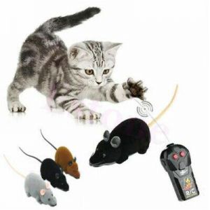 צעצוע לחיות מחמד גור כלבלב שלט רחוק אלחוטי RC עכברים עכברוש עכברוש צעצועים מתנה